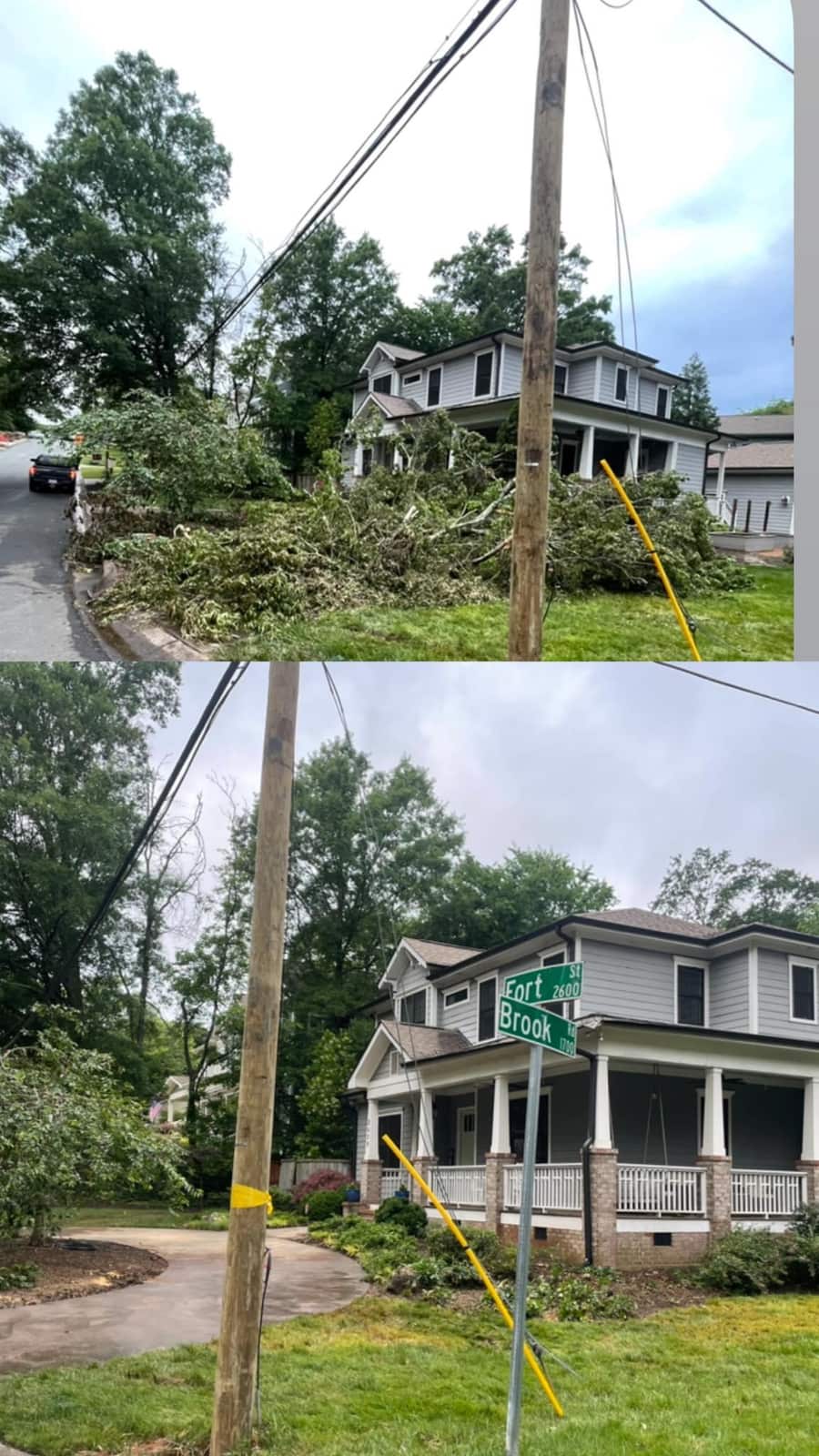 Ksor Tree Service crew members on a job site